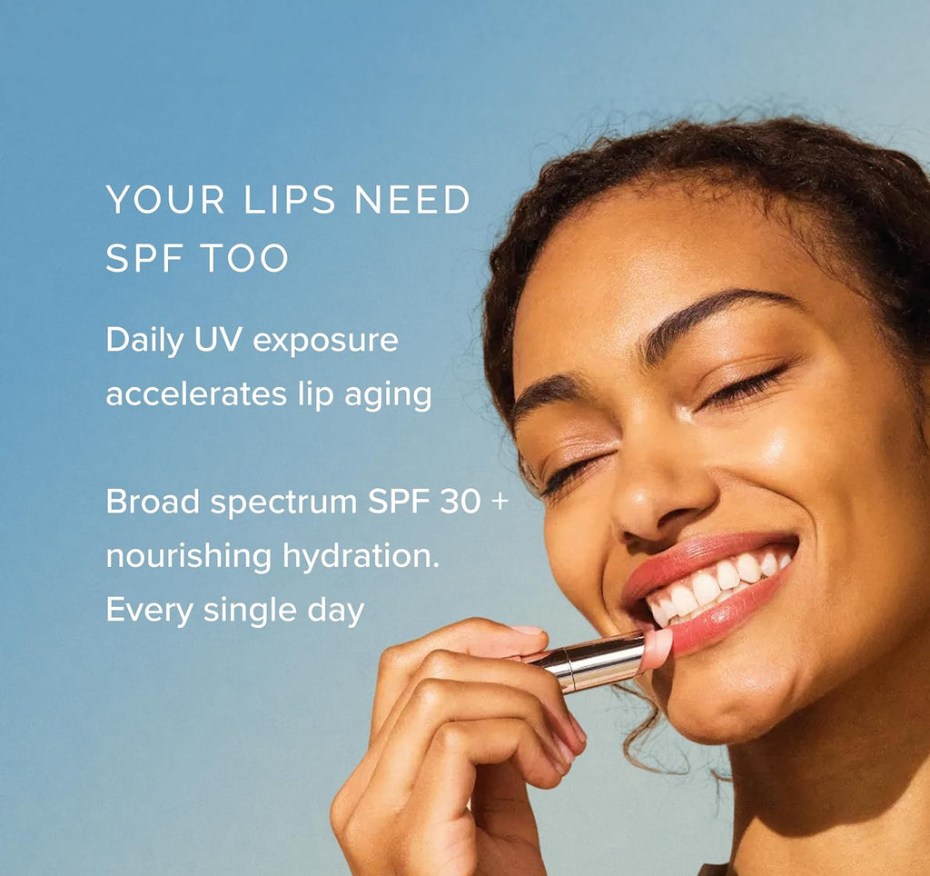Tinted Sheer Lip Balm SPF 30 Hydrating Lip Sunscreen Shea Butter, Jojoba & Avocado Oils Moisturizing, Vegan, Clean &