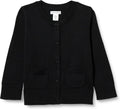 Girls and Toddlers' Uniform Slim Fit Crewneck Cardigan Sweater