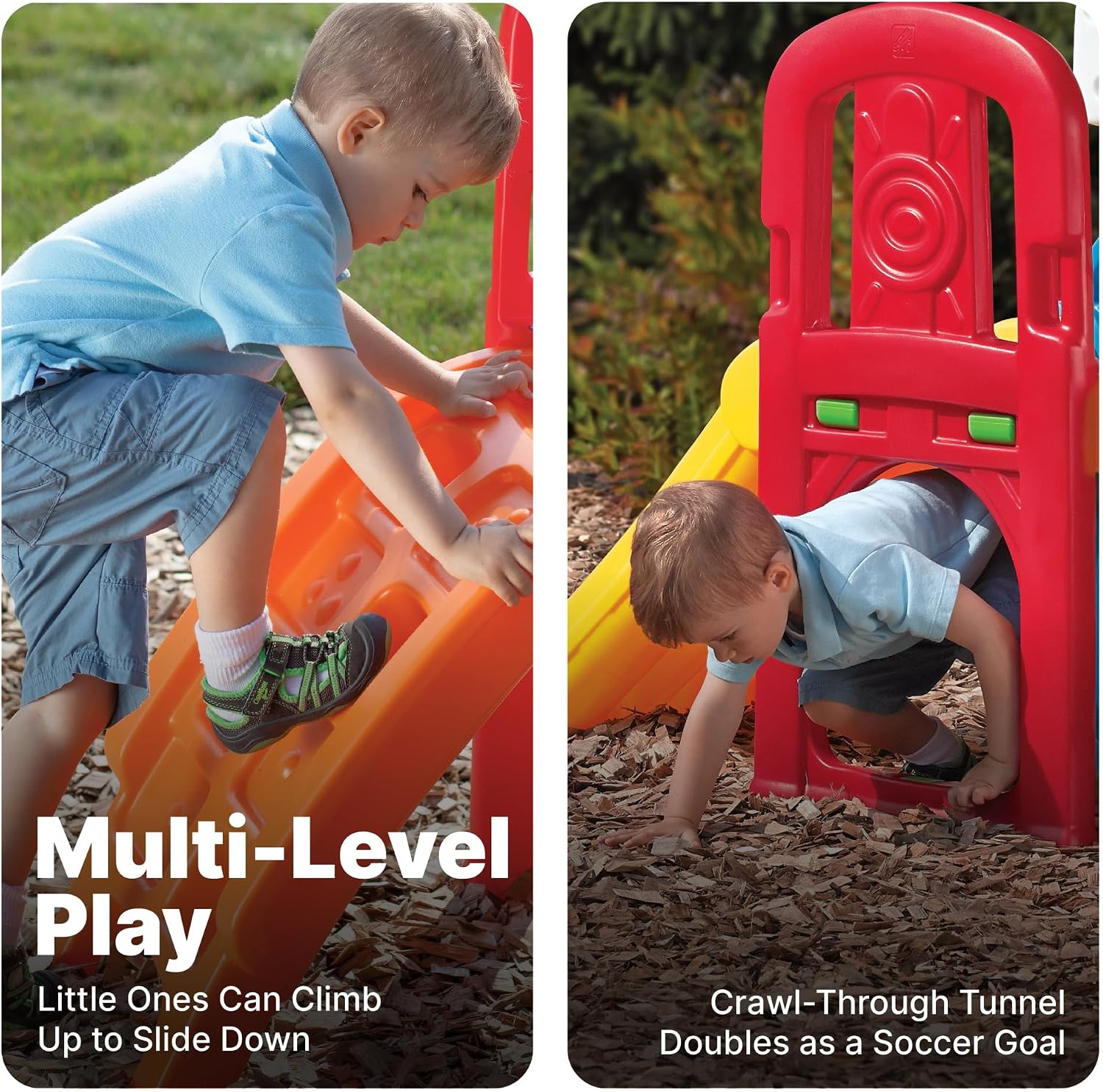 Game Time Sports Climber, Kids Indoor/Outdoor Playset, Backyard Playground Set, Slide, Climbing Wall, Basketball