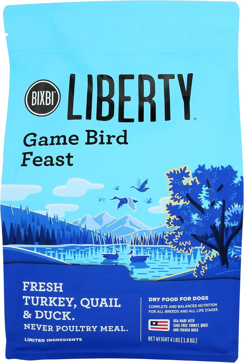 Liberty Ancient Grains Dry Dog Food, Game Bird Feast Recipe – Fresh Meat, High Protein, Wholesome Grains – USA Made