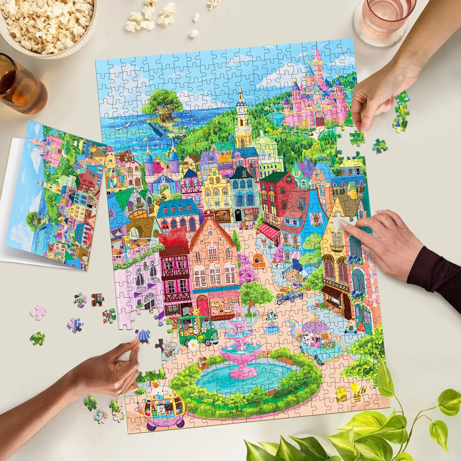 Puzzles for Adults 1000 Pieces, Jigsaw Puzzle for Adults, Fun Challenging Puzzle, Rainbow Cloud Kingdom Puzzles Game
