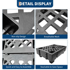 4 Pack Plastic Pallets Heavy-Duty HDPE Nestable Vent Raised Floor