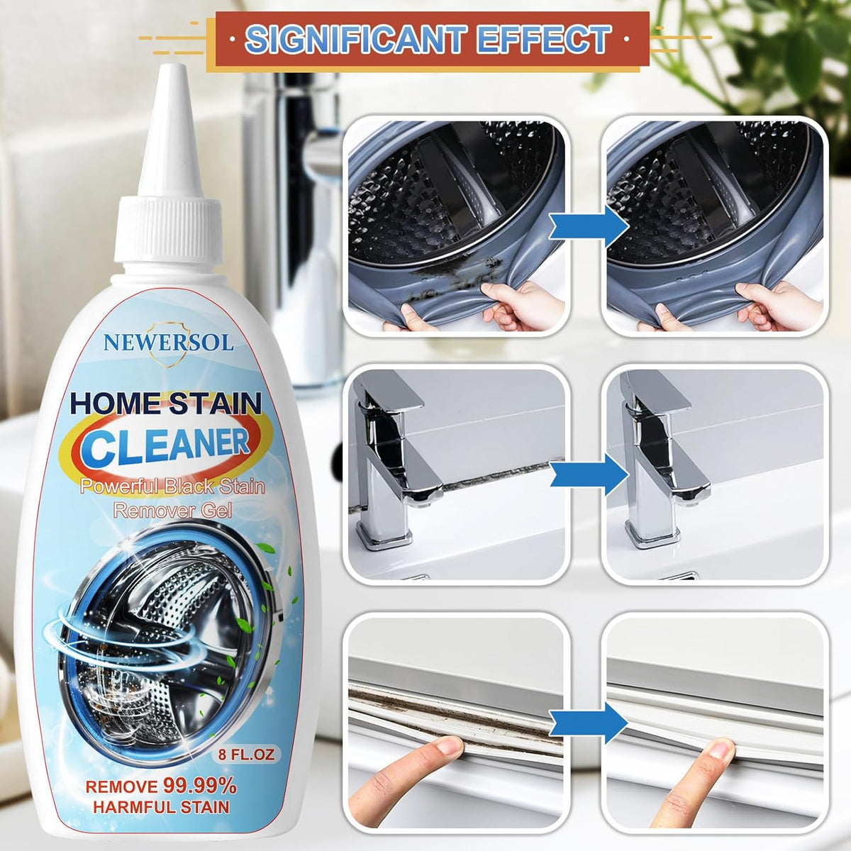 Black Stain Remover Gel Washing Machine Cleaner Grout Cleaner