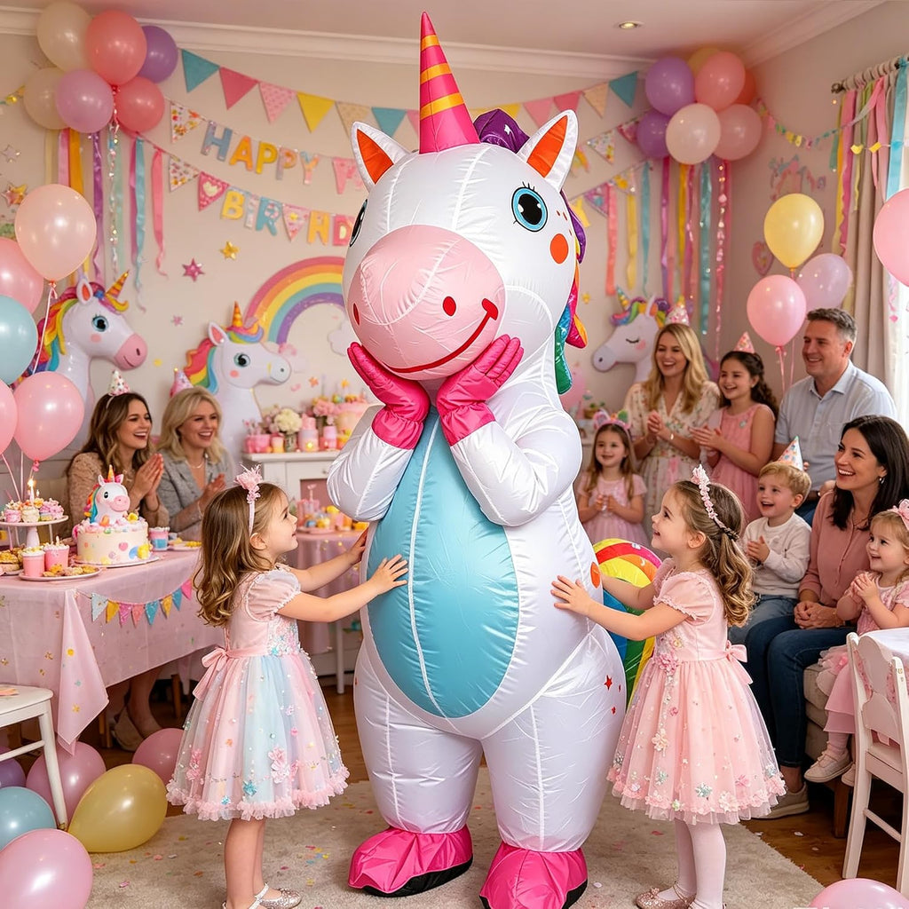 Inflatable Unicorn Costume Adult,Funny Unicorn Blow Up Costumes for Halloween Party Cosplay,Unicorn Suit for Men Women