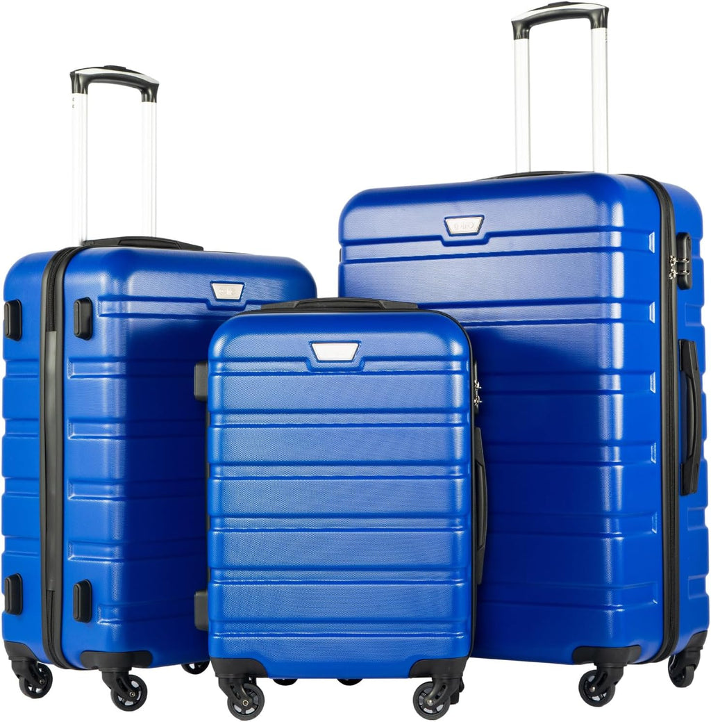 3-Piece Lightweight Hardside Spinner Luggage Set with TSA Lock