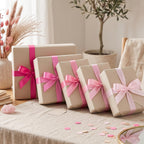Pink Satin Ribbon Set 1" x 50 Yards, 5 Rolls