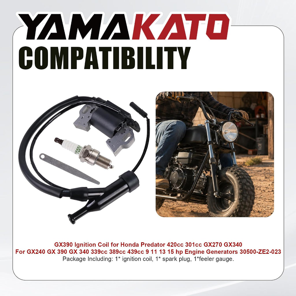 YAMAKATO GX390 Ignition Coil for Honda Predator 420cc 301cc GX270 GX340