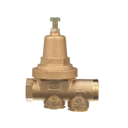 Zurn Wilkins 3/4" 600XL Pressure Reducing Valve with a spring range from 75 psi to 125 psi, factory set at 85 psi