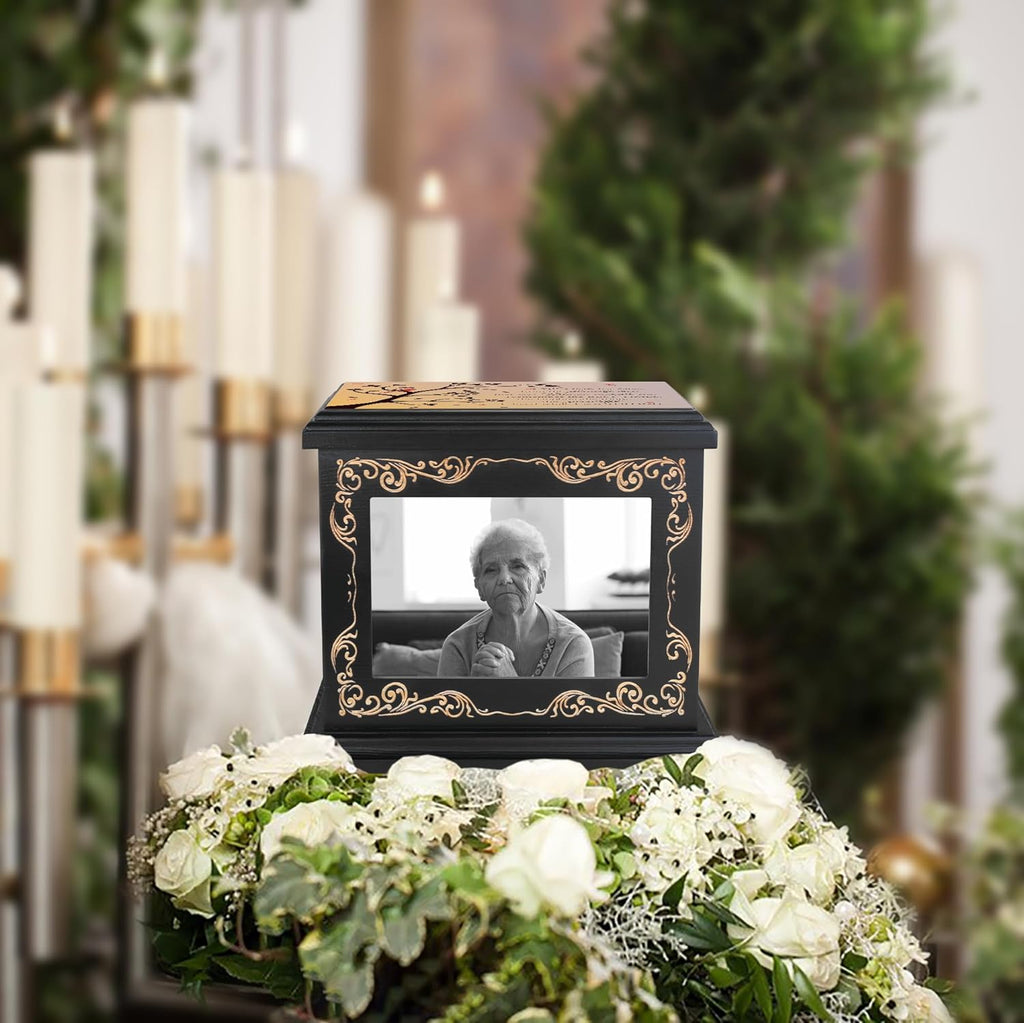Cremation Urns for Human Ashes Adult Up to 200 IBS with Photo Frame