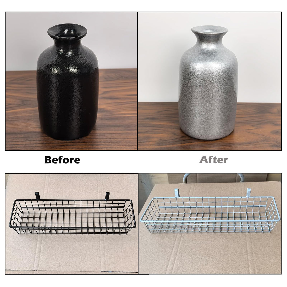 Metallic Spray Paint, Silver - Fast-Drying Finish for DIY Crafts, Models, Furnitures & Home Decor, Covers Plastic
