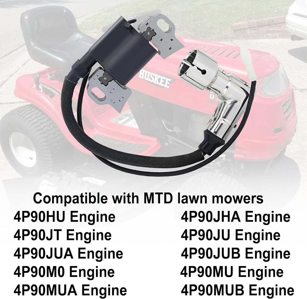 QYMOTO 951-12220/751-12220 1p90f/p Ignition Coil for Huskee MTD Troy Bilt