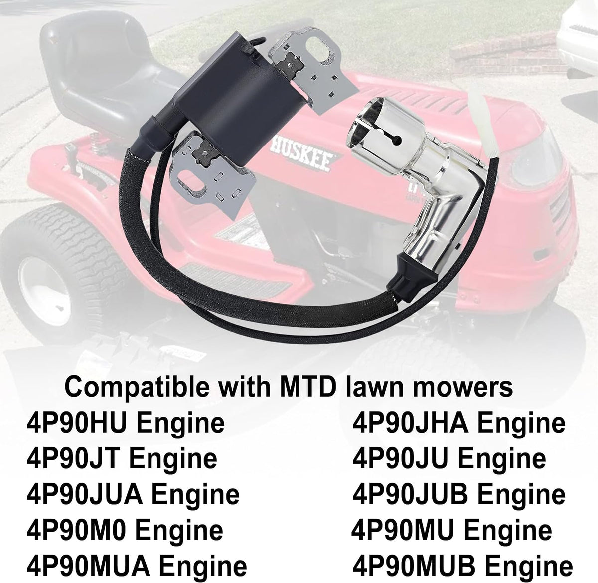 QYMOTO 951-12220/751-12220 1p90f/p Ignition Coil for Huskee MTD Troy Bilt