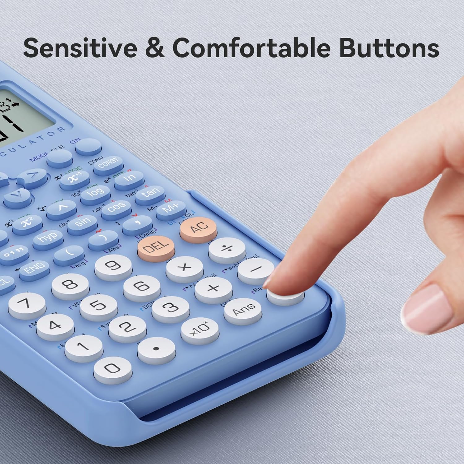Scientific Calculator School Supplies, ROATEE 991MS 401 Functions 2-Line Display Desktop Calculator with Sliding