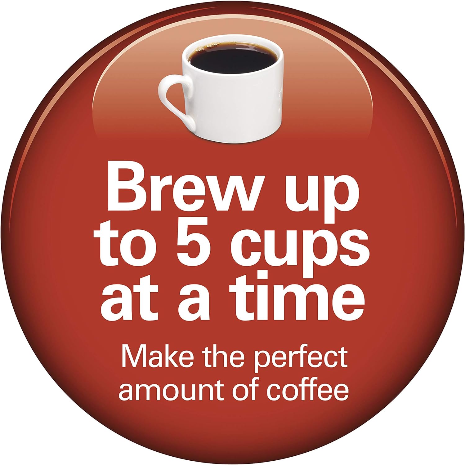 5 Cup Drip Coffee Maker with Easy FrontFill Basket | Compact Design | Programmable Clock | Glass Carafe | Auto Pause