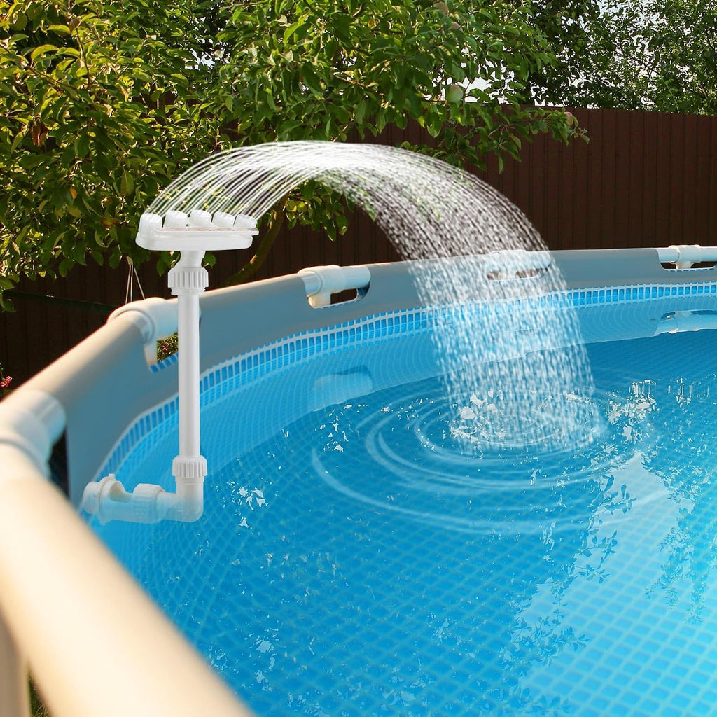 2026 Solar Pool Fountain for Above and Inground LED 360° Adjustable Fountain for Swimming Pool Sprayer Waterfall
