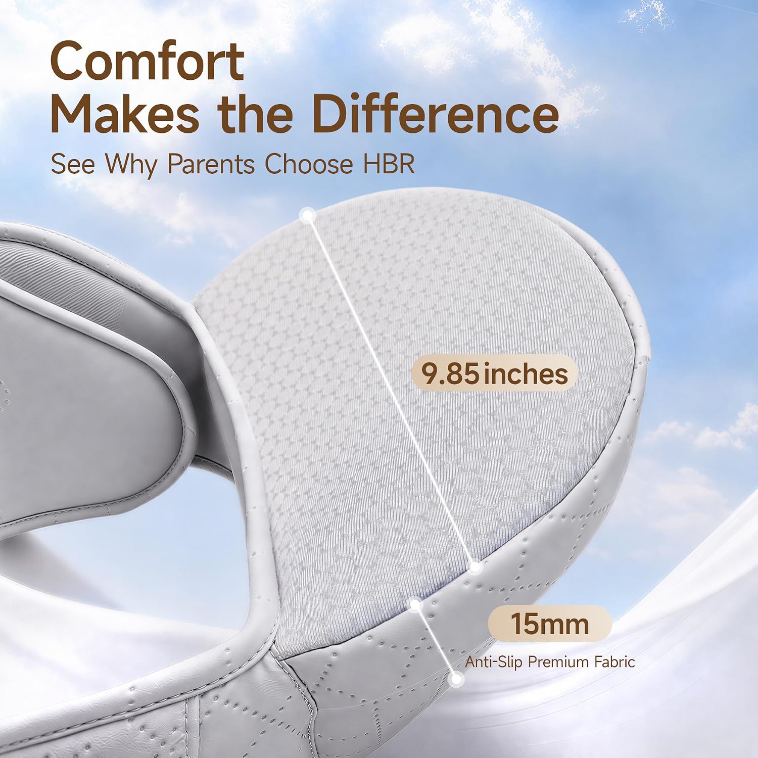 Baby Carrier with Hip Seat, 6-in-1 Ergonomic Front-Facing, Air-Padded | Extra-Wide Non-Slip Hip Seat