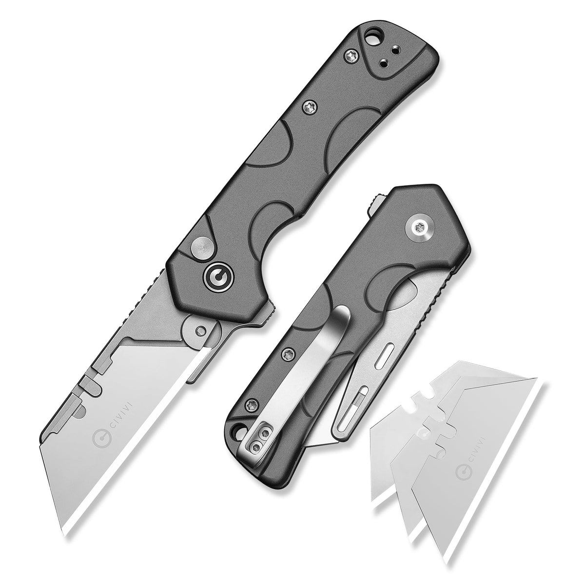Folding Utility Knife Box Cutter, Quick Change Blade C24041F-4
