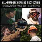 Free 2.0 Bluetooth Hearing Protection, OSHA Compliant Work Earbuds