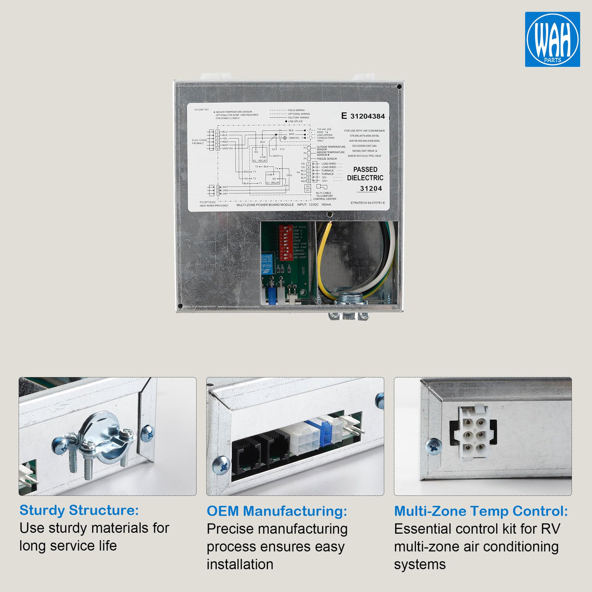 Wahparts 3312020.000 RV Thermostat Multi-Zone Kit