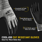 A3 Cut Resistant Safety Work Gloves with Nitrile Rubber Coating