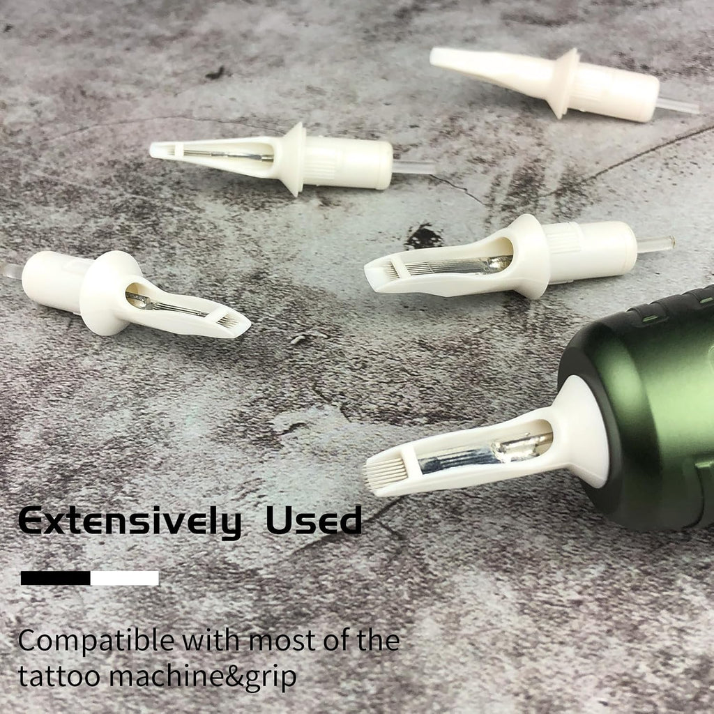 20Pcs Disposable 15RM 1015RM Tattoo Needle Cartridges Curved Magnum
