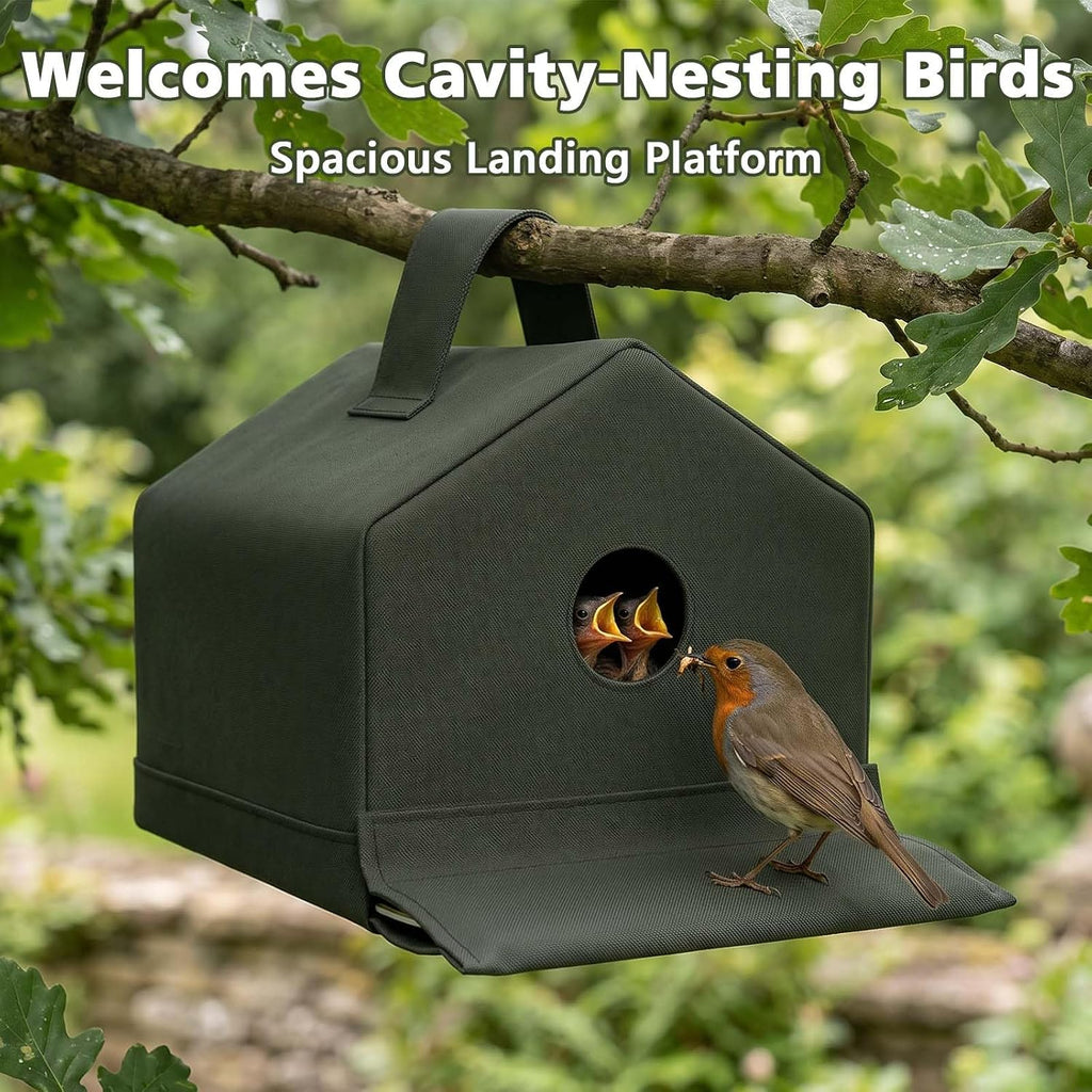 Bird Houses for Outside - Bluebird House with Wide Platform and 1.7in Hole