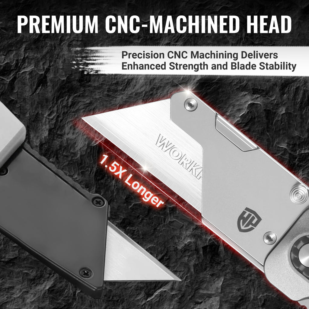 Utility Knife, CNC Unibody, Aluminium Handle Carbon Fiber Inlay