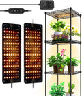 Grow Lights for Indoor Plants, 2 x 10W Ultra-Thin Grow Light Panel | Full Spectrum, with 3/6/12H Auto On/Off Timer