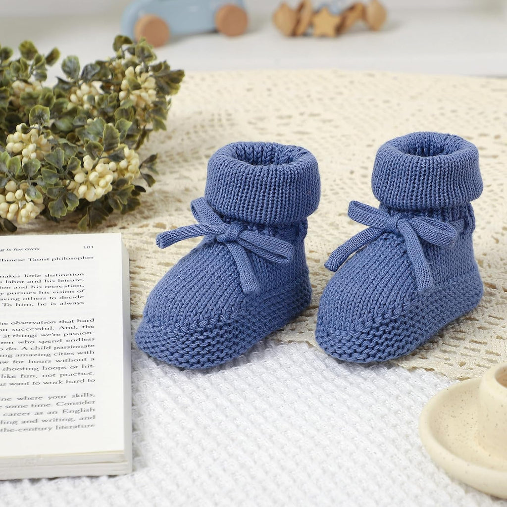 Newborn Baby Booties Cotton Knit Shoes