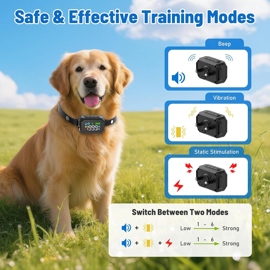 GPS Wireless Dog Fence with 33-1999 Yard Range, for Dogs 18+ lbs