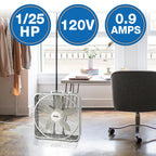 9723 20-Inch 3-Speed Box Fan , White