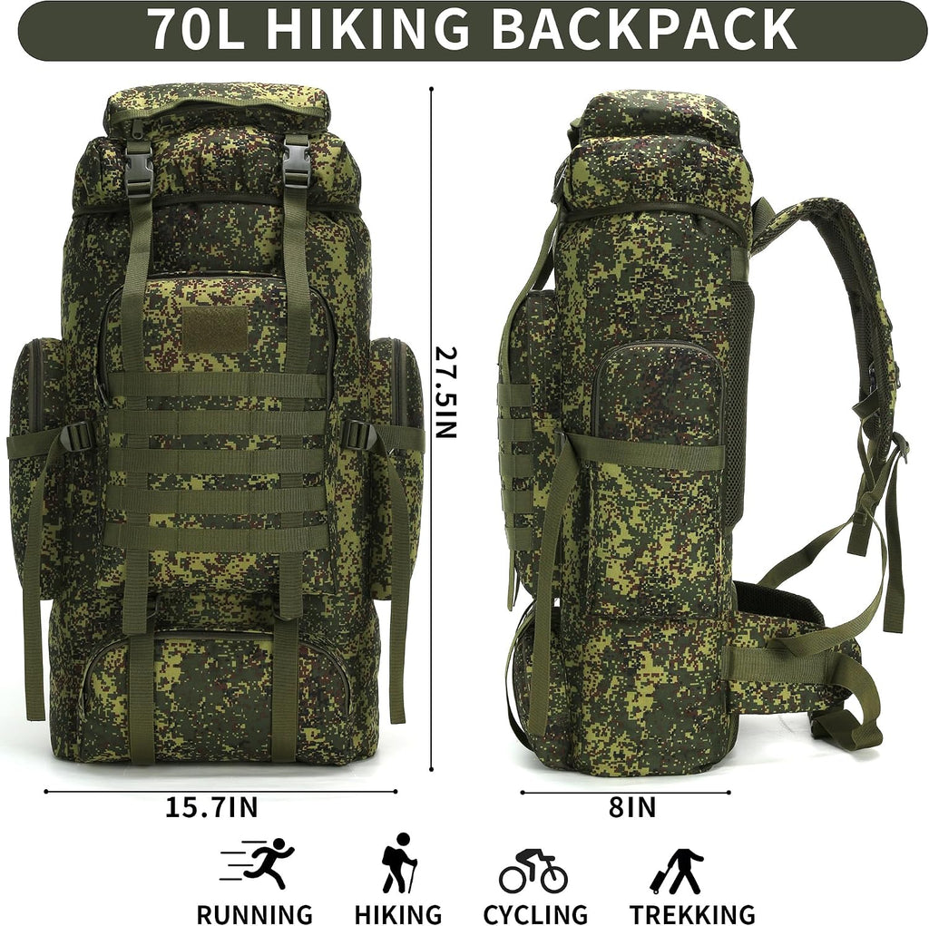Hiking Backpack for Men 70L/100L Camping Backpack Military Rucksack Molle 3 Days Assault Pack for Climbing | Camping