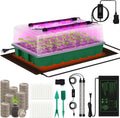 Seed Starter Kit 40-Cell Seed Starter Tray with Grow Lights Full Spectrum Seedling Heat Mat 40 Peat Pellets Seeds