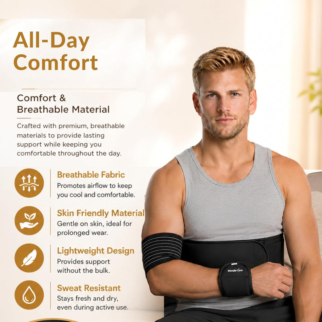 Left Right Shoulder Immobilizer Arm Sling Elastic Brace for Clavicle Collar Bone Dislocation Subluxation Shoulder