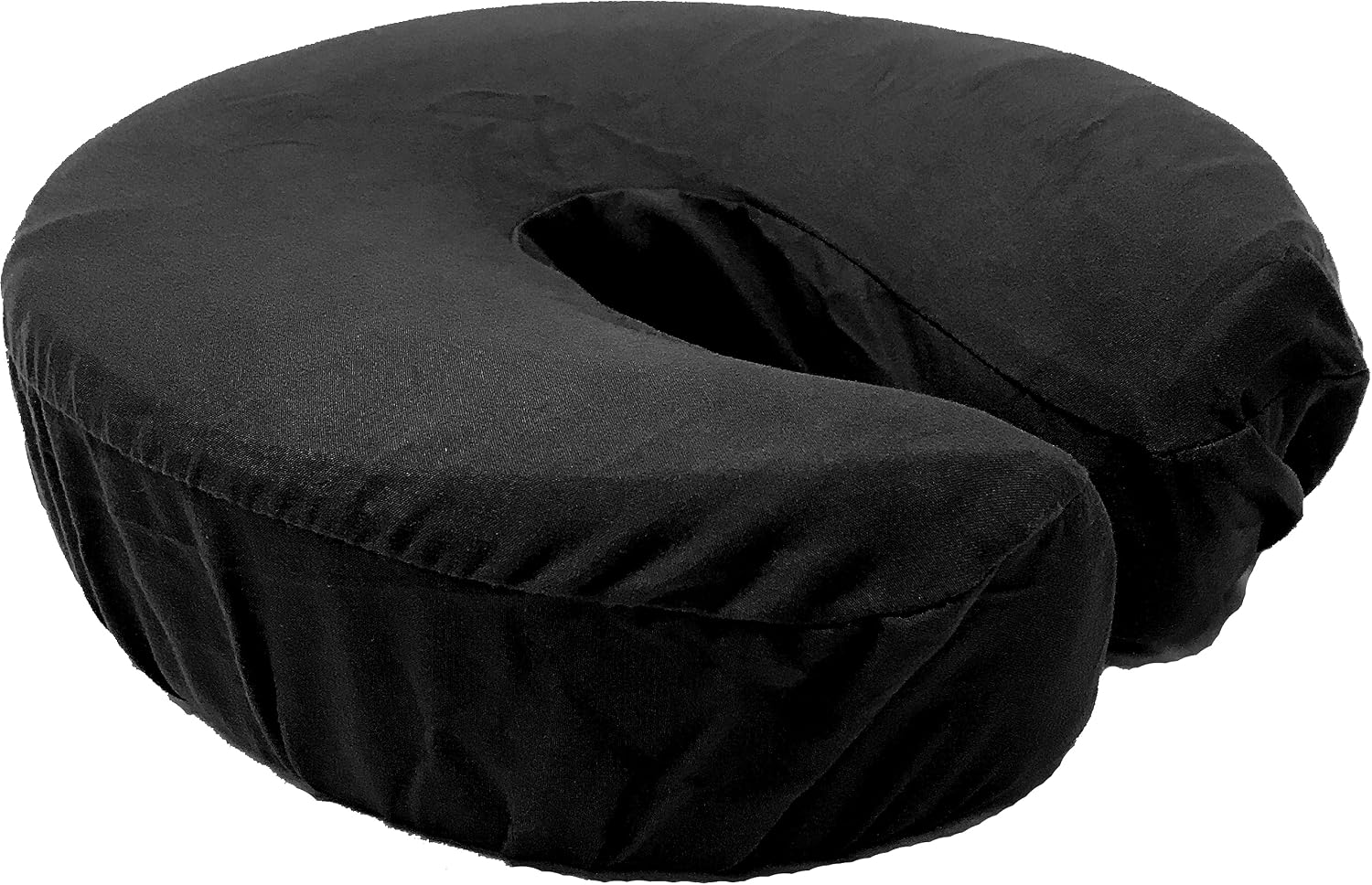 Premium Deluxe Microfiber Massage Table Face Cradle Covers, 4pcs per Package (Black)