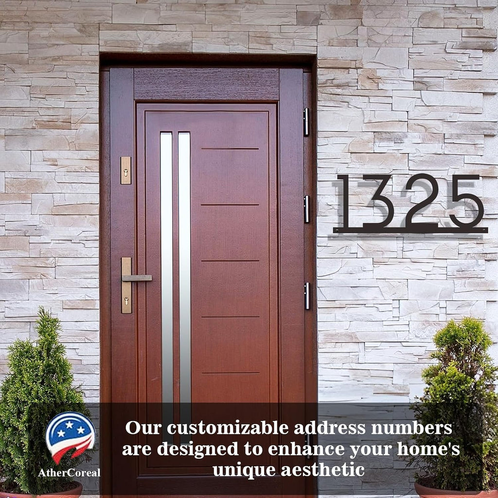 House Numbers for Outside - 4-13 Inch Personalized Address Number Sign and Street Name Sign Custom House Number Sign