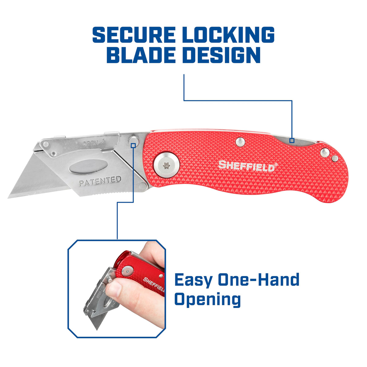 Folding Utility Knife, Accepts Standard Utility Knife Blades