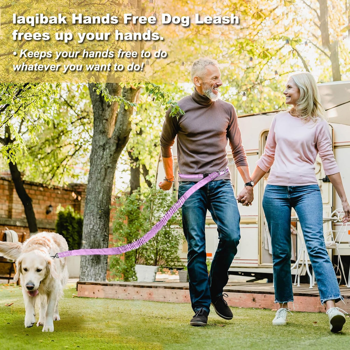Hands Free Dog Leash,Adjustable Waist Leash for Dog,4.2-6.7 Feet