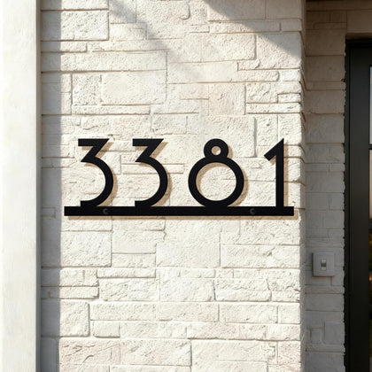 Personalized Metal House Numbers | 5-7 Inch High Visibility for Outside | Floating Mount | 14-Gauge Steel - Perfect