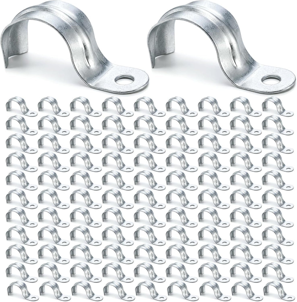 Supervitae 100 Pack 3/4 Inch Emt Conduit Straps, Single Hole Pipe Clamps