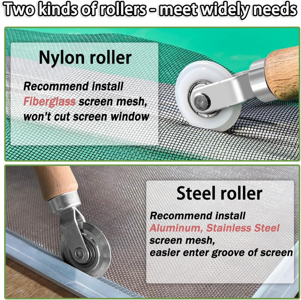 Screen Repair Kit, 5-in-1 Screen Tool for Window Mesh Repair
