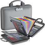 Fireproof File Organizer with Lock,Hard Case Fireproof Document Box