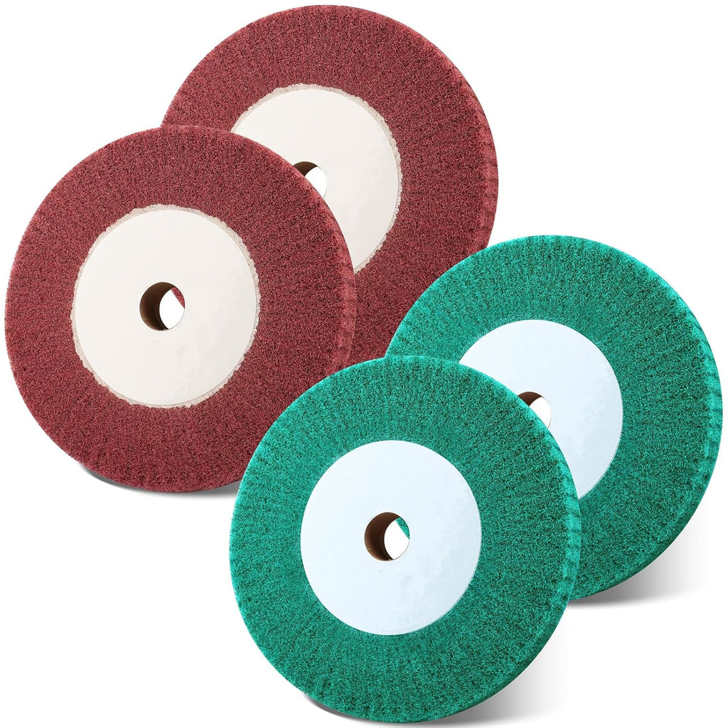 4 Pcs 6" Bench Grinder Polishing Wheel, 240/320 Grit Bench Grinder Wheel