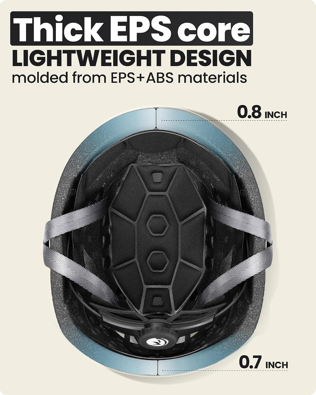 Rock Climbing Helmet, Lightweight Ventilated Adjustable | PC+EPS in-mold, One-hand adjustable fit, Fits 20.86-24 in