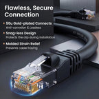Cat6 Patch Cables Cat 6 Ethernet Cable 25 ft 10-Pack Black | Ethernet Patch Cable, 10Gbps 550MHz 24AWG Pure Copper