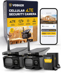 VKX Solar Powered 4G-LTE Outdoor Cellular Security Camera - No WiFi Needed, Motion Activated, Night Vision, SIM Card
