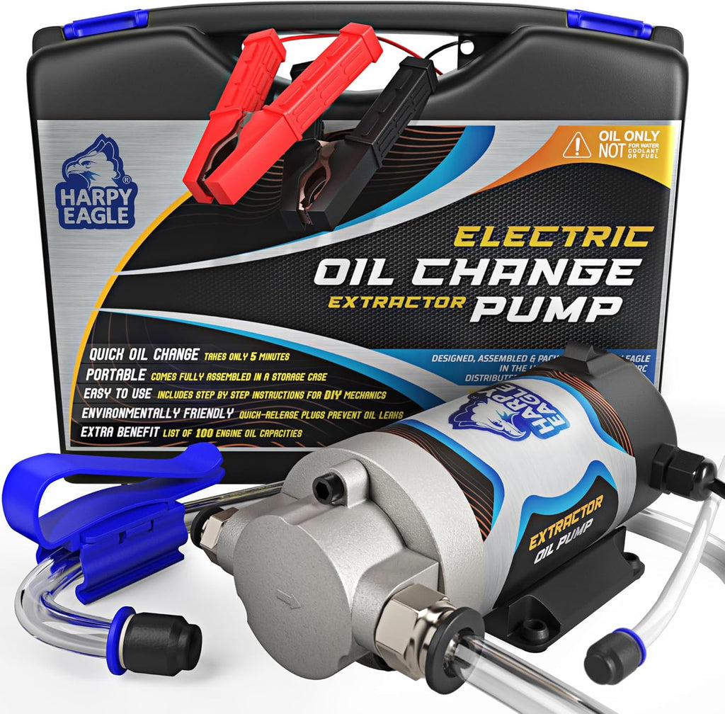 Electric Oil Change Extractor Pump 12/24V 100W, Oil Сhange Fluid Extractor Suction Transfer Pump Portable for