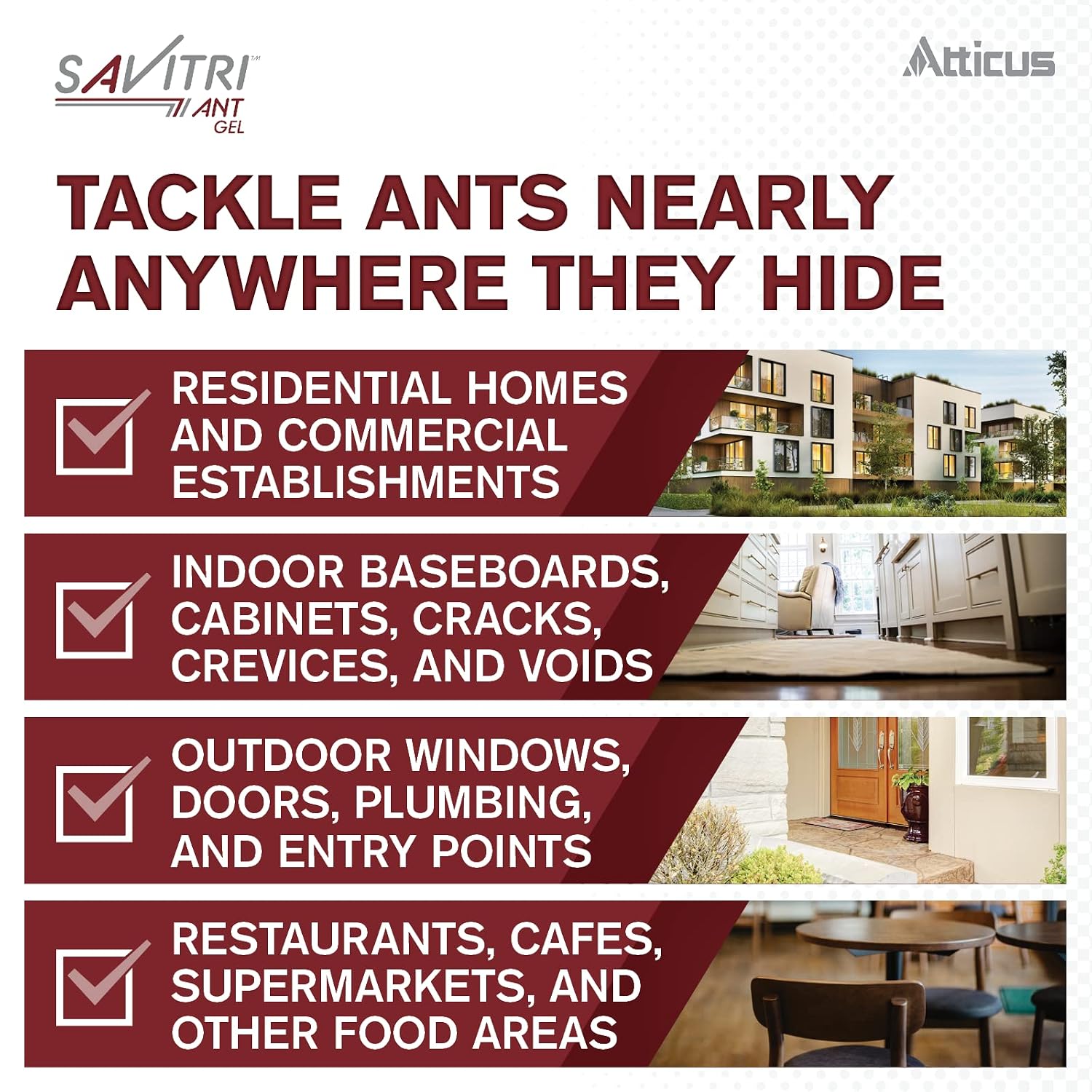 Savitri Ant Gel Bait (4 x 30 Grams) - Indoor and Outdoor Ant Killer