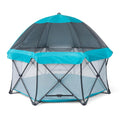 Safety My Play Deluxe Extra Large Baby Playpen & Portable Play Yard with Canopy, Foldable 8-Panel Indoor Outdoor