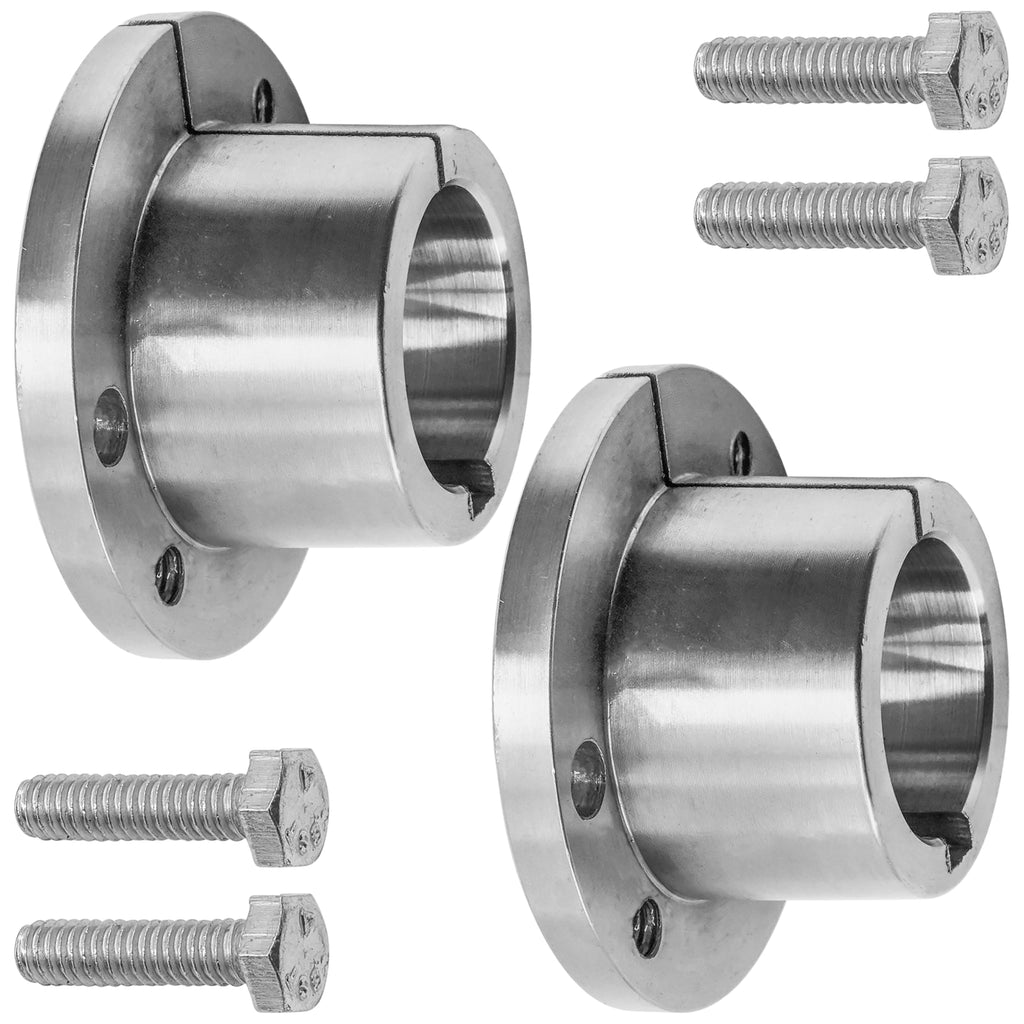 Caltric Deck Spindle Pulley Split Tapered Hub Bushing Compatible with Wright Stand Stander 71460111 x2